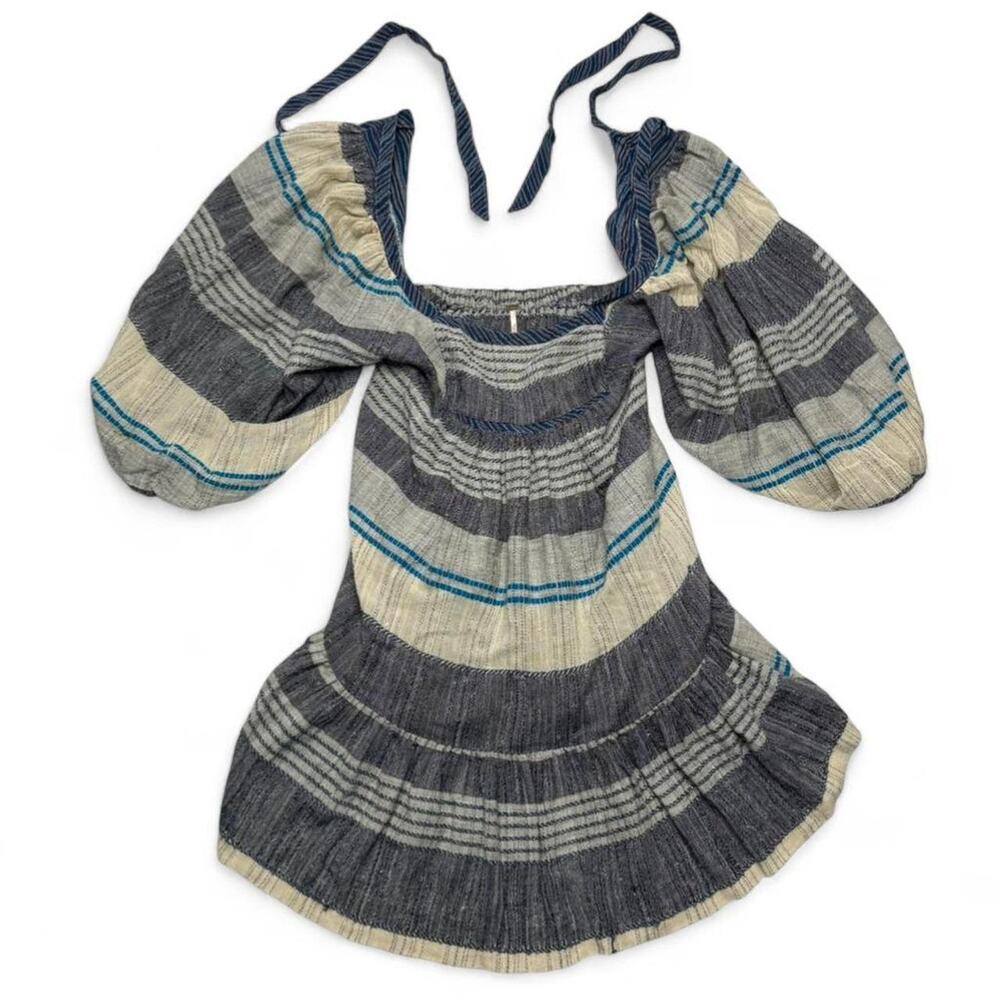 Free People Puffy Sleeve Flowy Spring Mini Dress Size XS